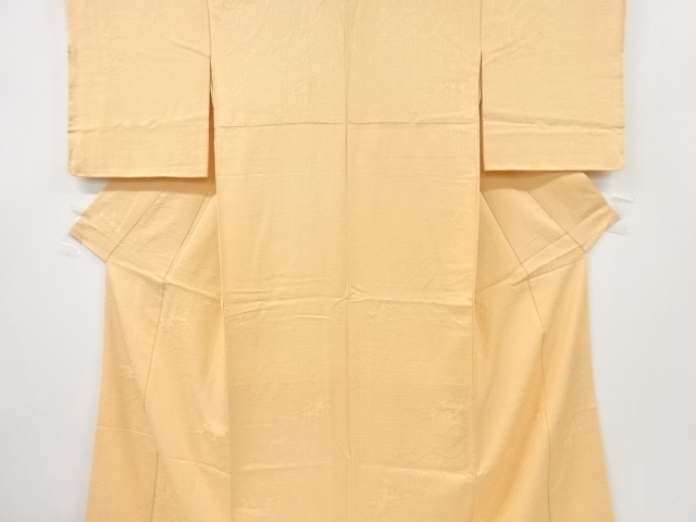 リサイクル　未使用品　草花模様織り出し色無地着物